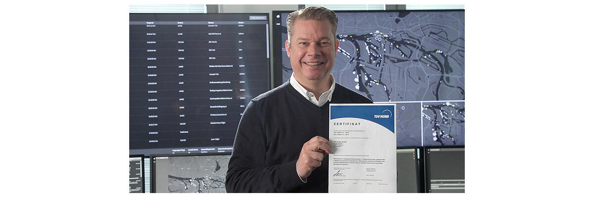 HHLA Sky erhält weltweit erste Cybersecurity-Zertifizierung für Drohnensysteme - Dronivo GmbH I HHLA Sky erhält weltweit erste Cybersecurity-Zertifizierung für Drohnensysteme