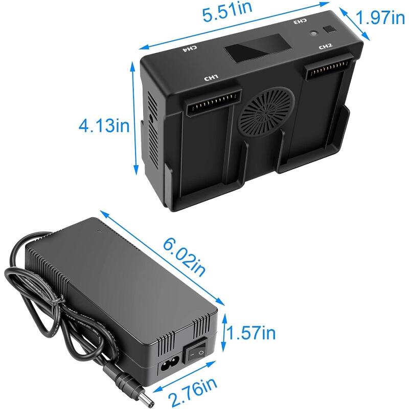5 in 1 Akku Wand Ladegerät und Autoladegerät für DJI Mavic 2 Pro