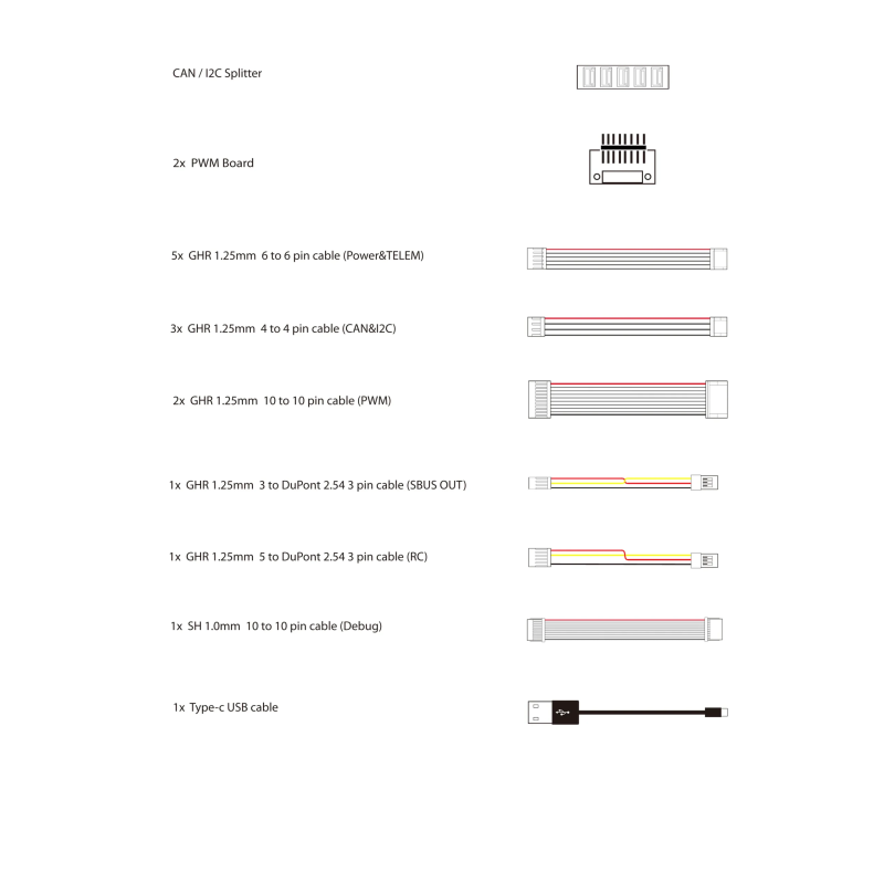 Pixhawk 6C cable set