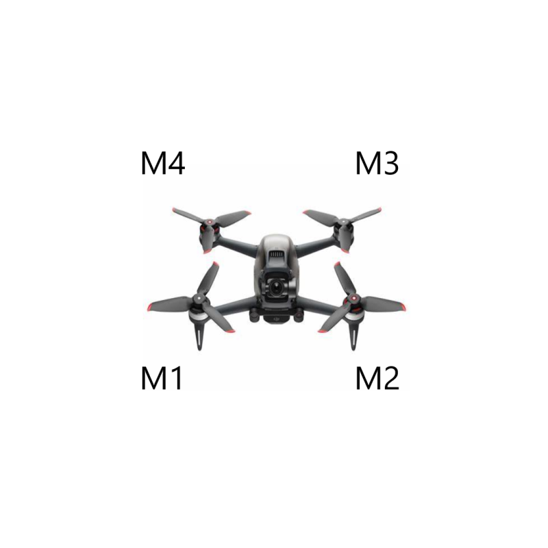 DJI FPV - Motor Arm hinten rechts M4